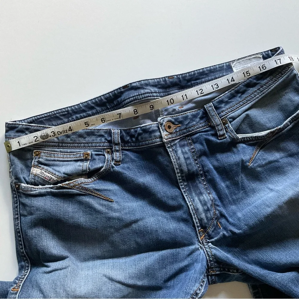 DIESEL Jeans Shioner Slim Skinny ORB80 Stretch Worn Faded Distressed Mens 36 32